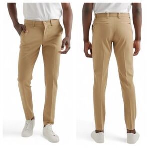 NWT Quince Mens Ultra Stretch 24/7 Smart Chino Pants Khaki 44X32 Casual‎ Neutral